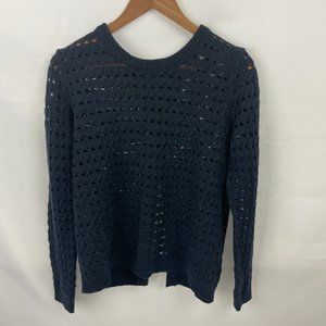 **SOLD** Dark Teel Rag & Bone Open Knit Sweater with Open Back